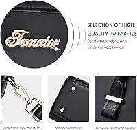 Vista 7 de NICOLE & DORIS Bolsos de mano para mujer, elegantes bolsas de hombro, 2 piezas, monederos, bolso de cuero sintético