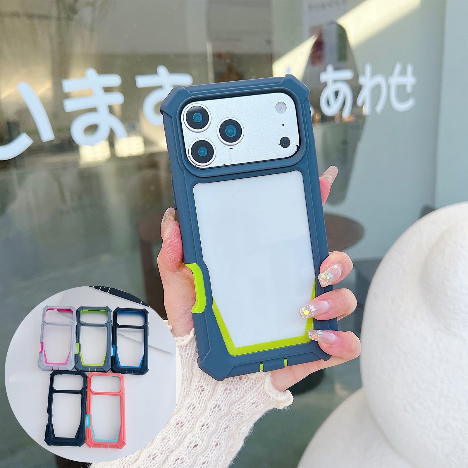 Carcasa para iPhone 15 (Color: negro) Carcasa rígida de silicona transparente de doble capa delantera trasera