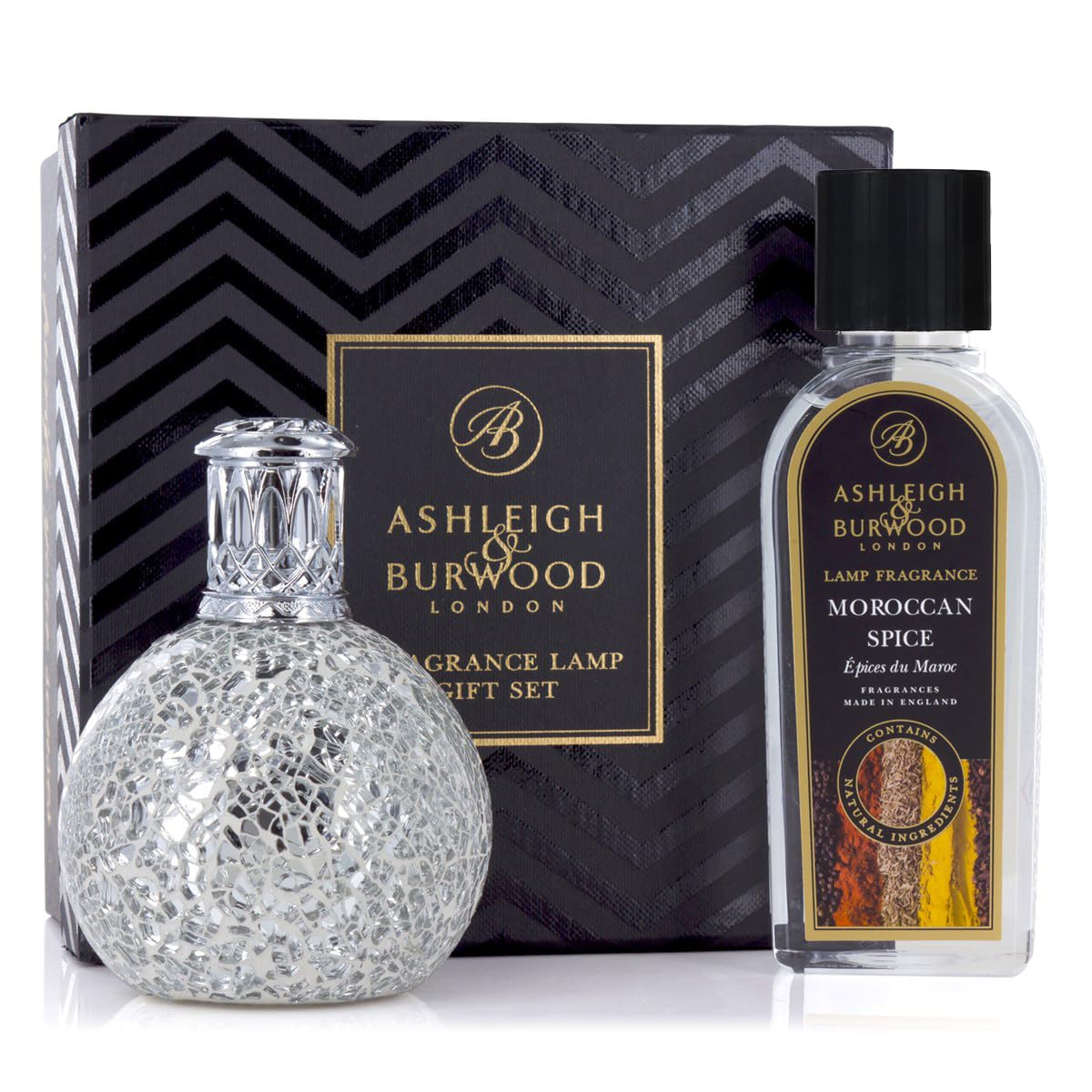 ASHLEIGH & BURWOOD | Twinkle Star Gift Set | Hand Crafted Twinkle Star Lamp & Moroccan Spice Fragrance 250ml
