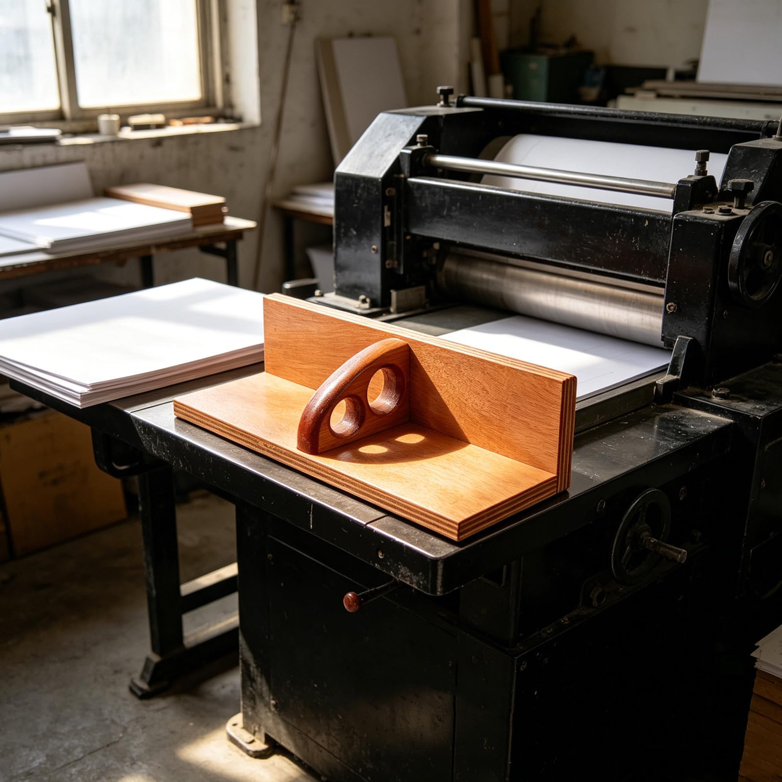 Legno Tavola Guida per Taglierina Marrone Carta per Negozi e Uffici