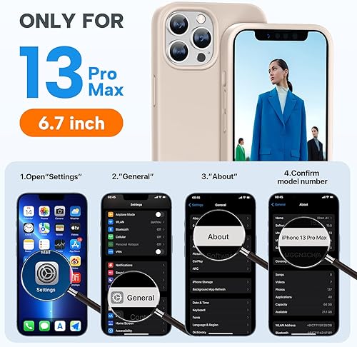 Miniatura 268 de Miracase - Funda diseñada para iPhone 11 con protector de pantalla, funda de goma de silicona líquida, protección total contra caídas y a prueba