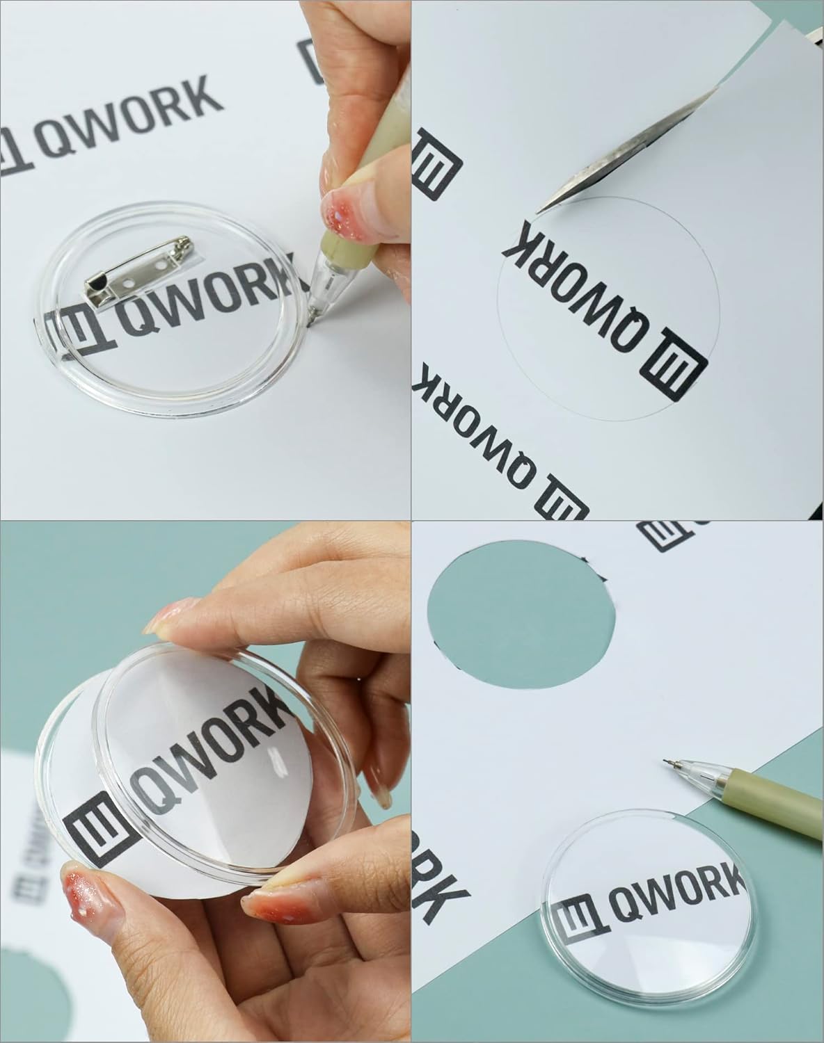 QWORK gomb szett szerkezete és összeállítása