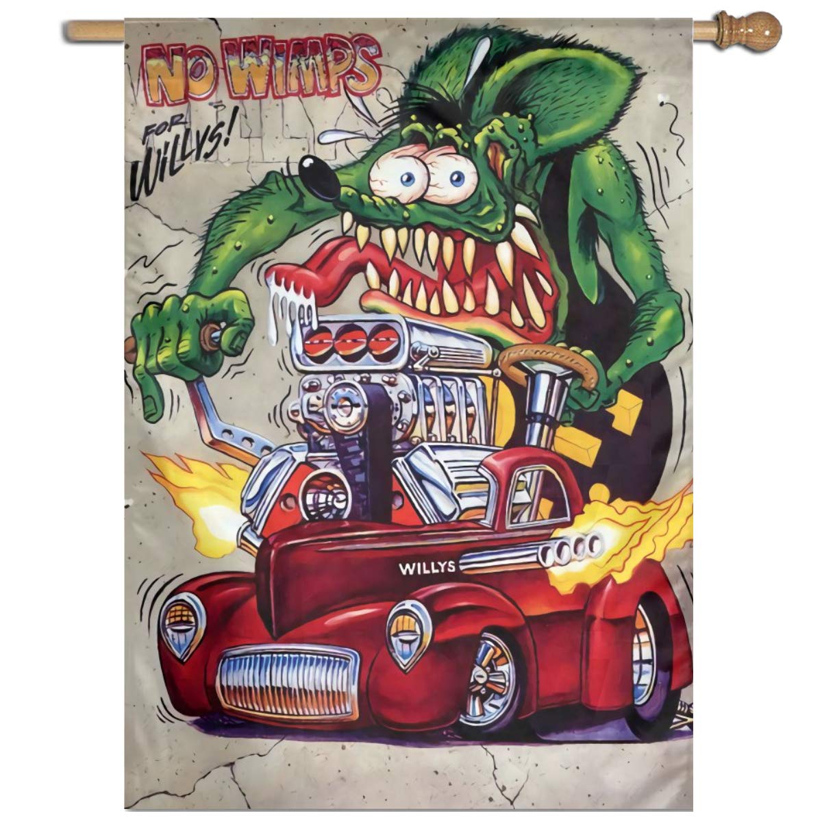 Rat Garden Flag Fink 27 X 37 Inch Size Banner for Party Home Outdoor Decor