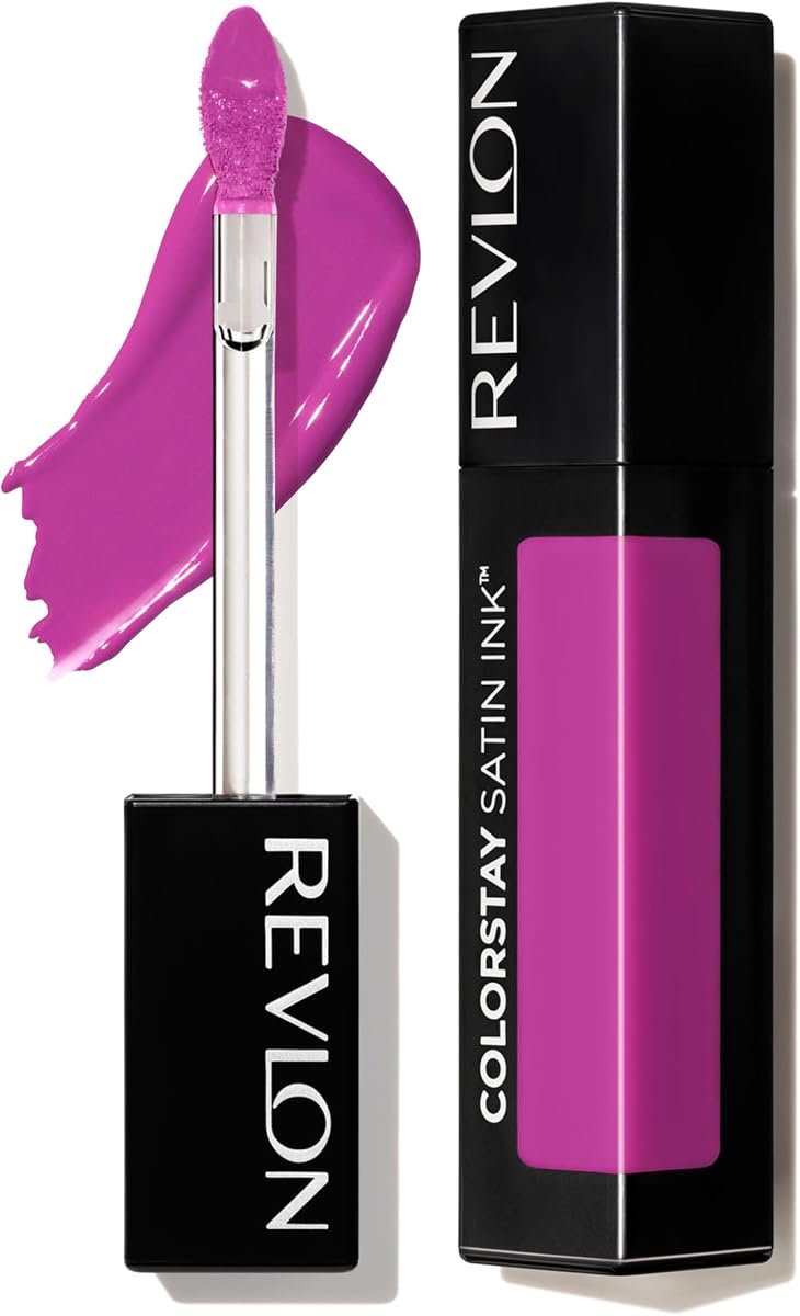 Revlon ColorStay Lápiz labial de tinta satinada, 011 Own It, 0.17 fl oz | Lápiz labial líquido de larga duración con un intenso brillo satinado. Fórmula hidratante con aceite de semilla de grosella negra y vitamina E.