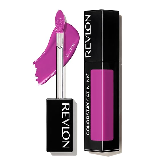 Revlon ColorStay Satin Ink Liquid Lipstick, Longwear Rich Lip Colors, Formulated with Black Currant Seed Oil, 011 Own It, 0.17 fl oz