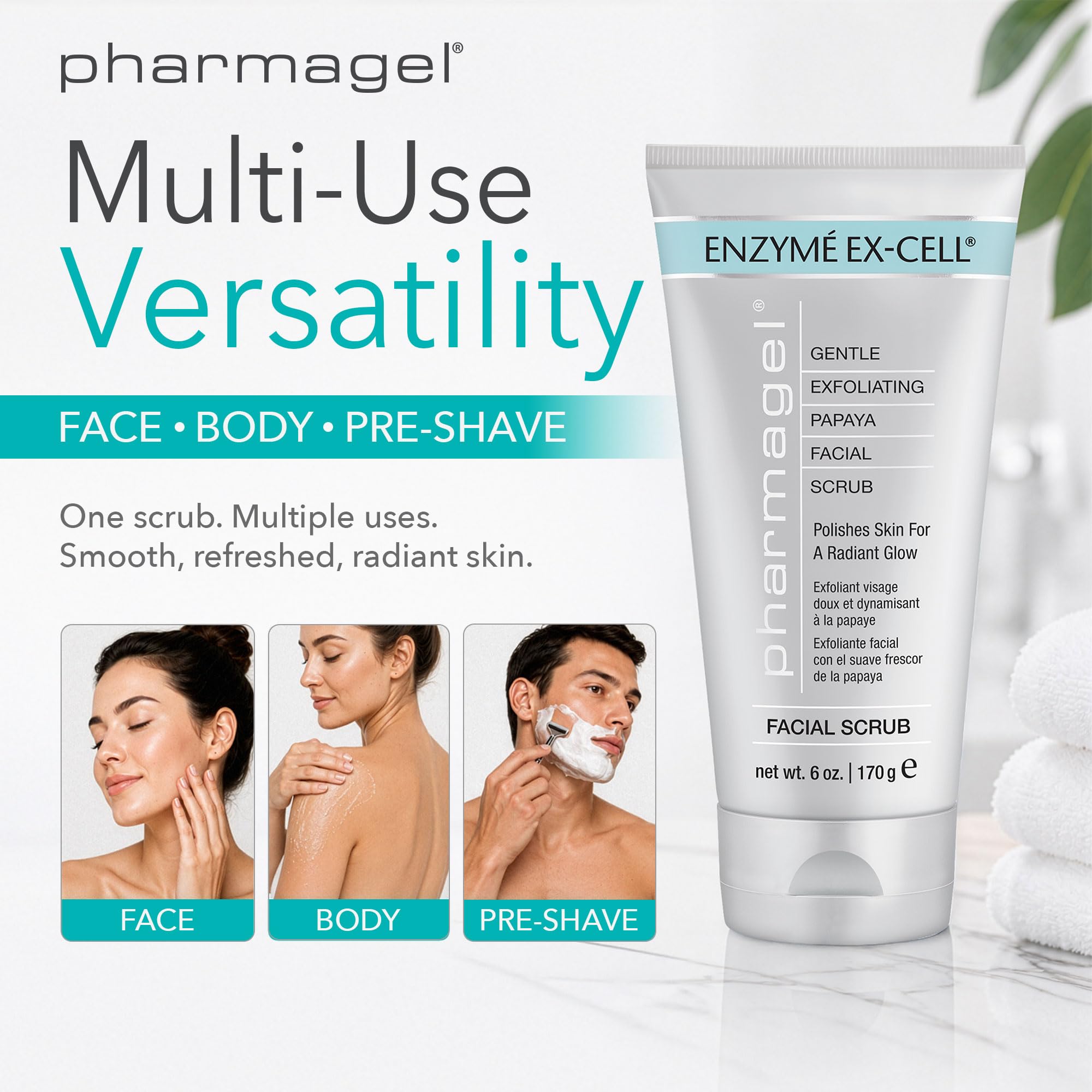 Pharmagel Gentle Papaya Face & Body Exfoliator Scrub