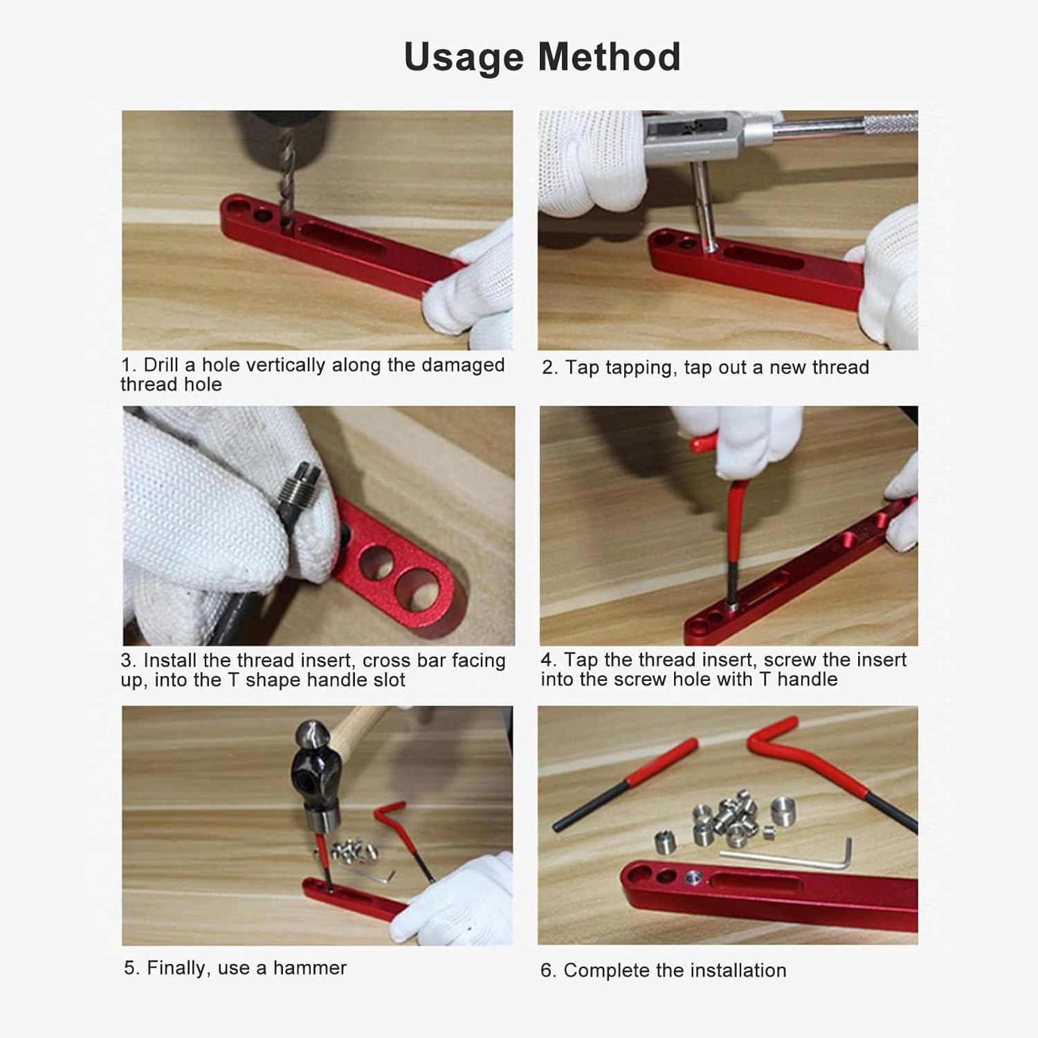 261Pcs Thread Repair Tools Kit Metric Imperial Self Tapping Inserts Drill Bit Kit for Automotive Parts Switch with M5 M6 M8 M10 M12 1/4 5/16 3/8 7/16 1/2 Sizes