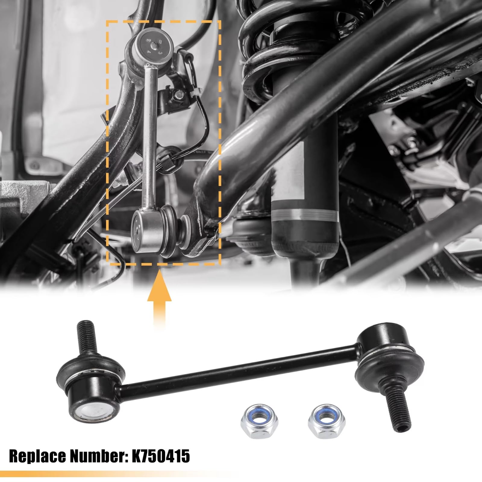 Bieletas de Barra estabilizadora Delantera (2 Unidades) Bieletas de Extremo de Barra estabilizadora Delantera K750415 Compatible con Fusion 2011-2012