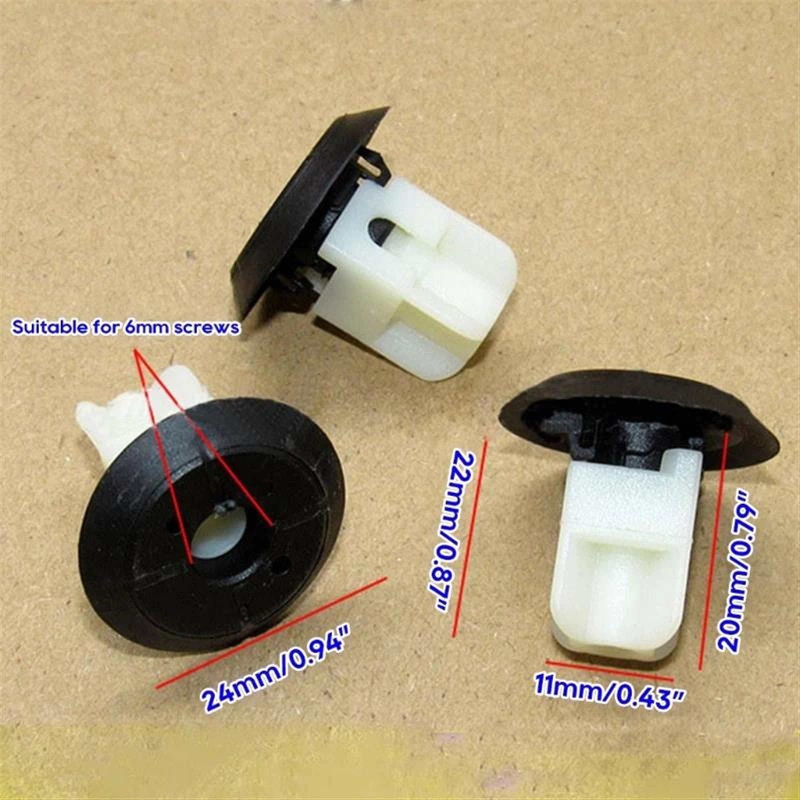Accessoires de Voiture Clips De Fixation De Pare-Chocs De Voiture, Rivet De Retenue De Panneau De Porte, Doublure De Moulage Universelle pour BMW X1 X3-X5(100pcs)