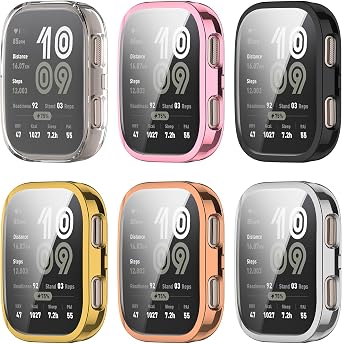 TenCloud Six Pack Screen Protector Compatible with Amazfit Bip 6 Case Watch Face Cover Full Protection