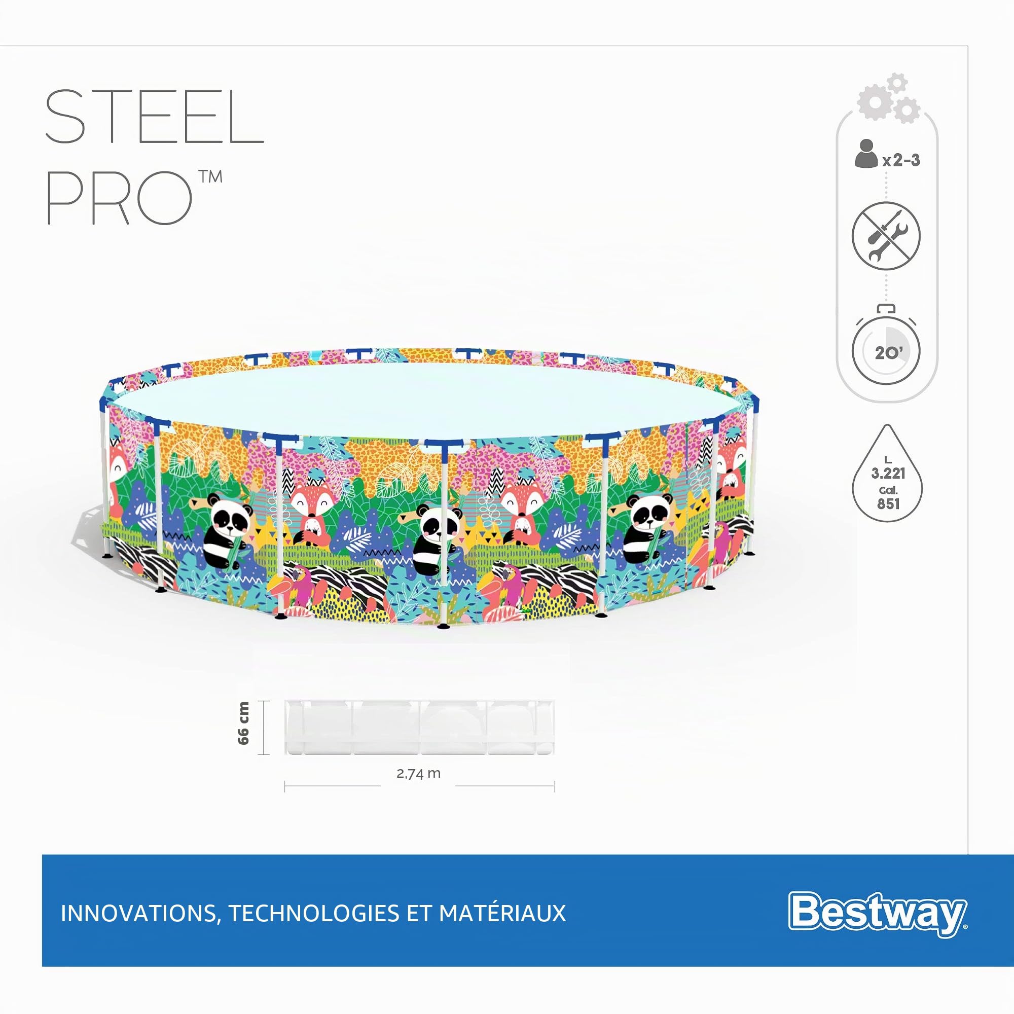 Bestway Piscine Steel Pro MAX 274x66 cm