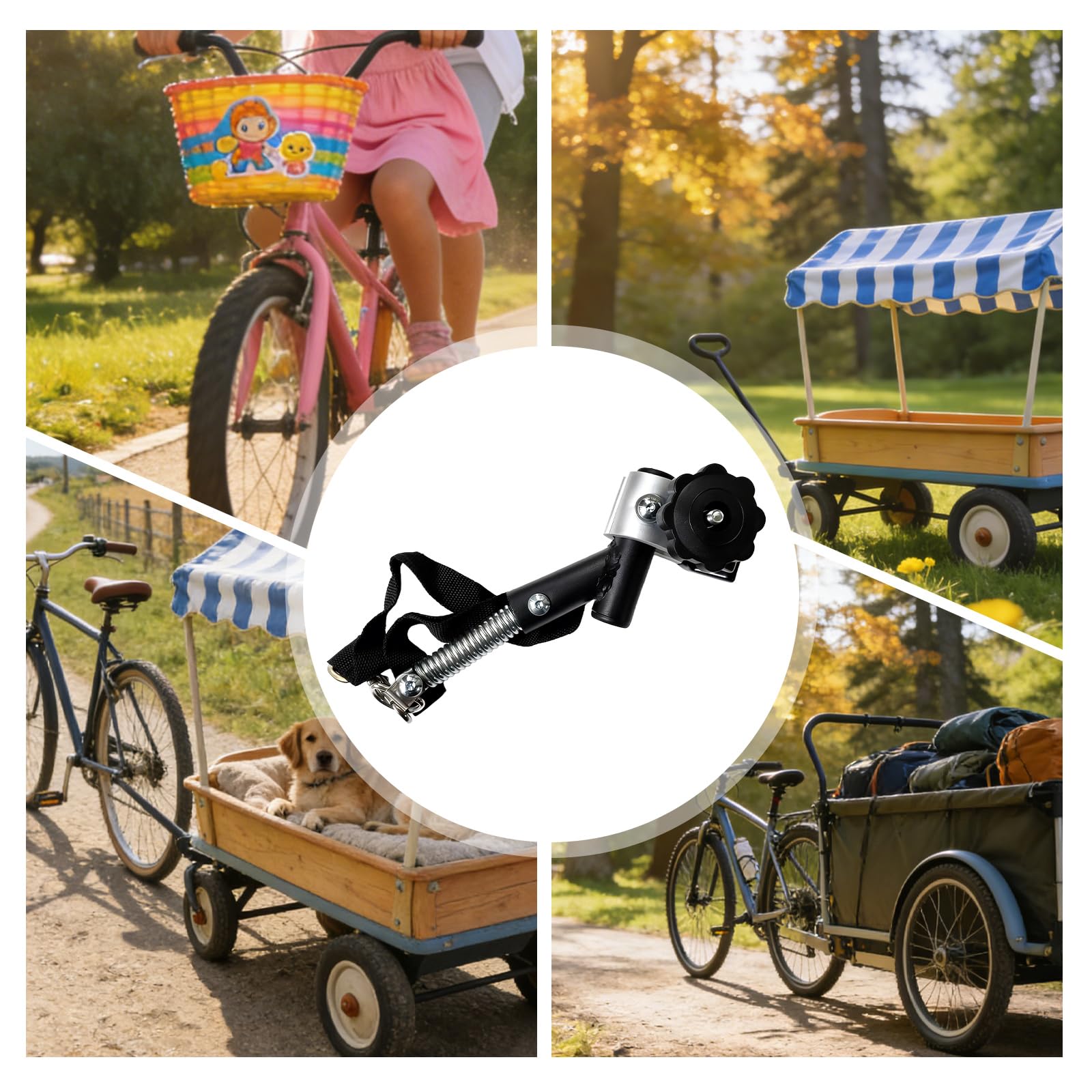 Trailer Bicicletta Gancio 25cm Universale per Rimorchio Bicicletta Bambini