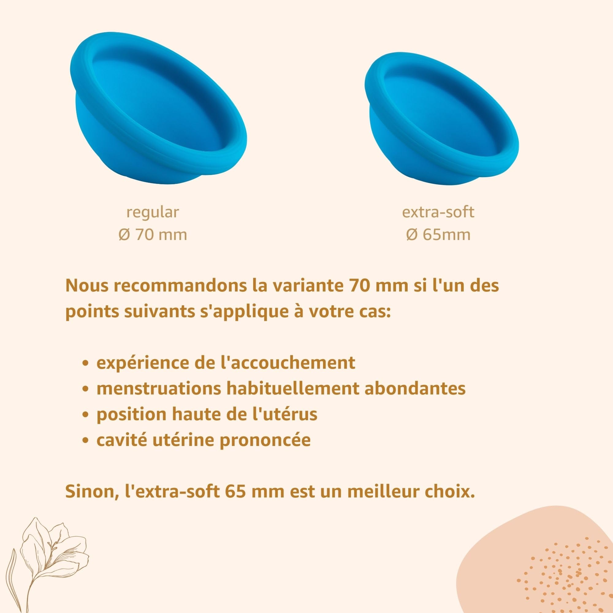 Disque menstruel en silicone médical - Pour le sport, la natation et l'intimité - Disque menstruel réutilisable et alternative durable - Bien-être pendant les règles (regular - 70 mm)