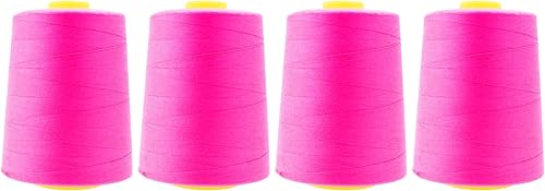 Vista 261 de Mandala Crafts - Hilo de coser multiusos de poliéster para máquina de coser de sarga, sobrehilado, acolchado Beige