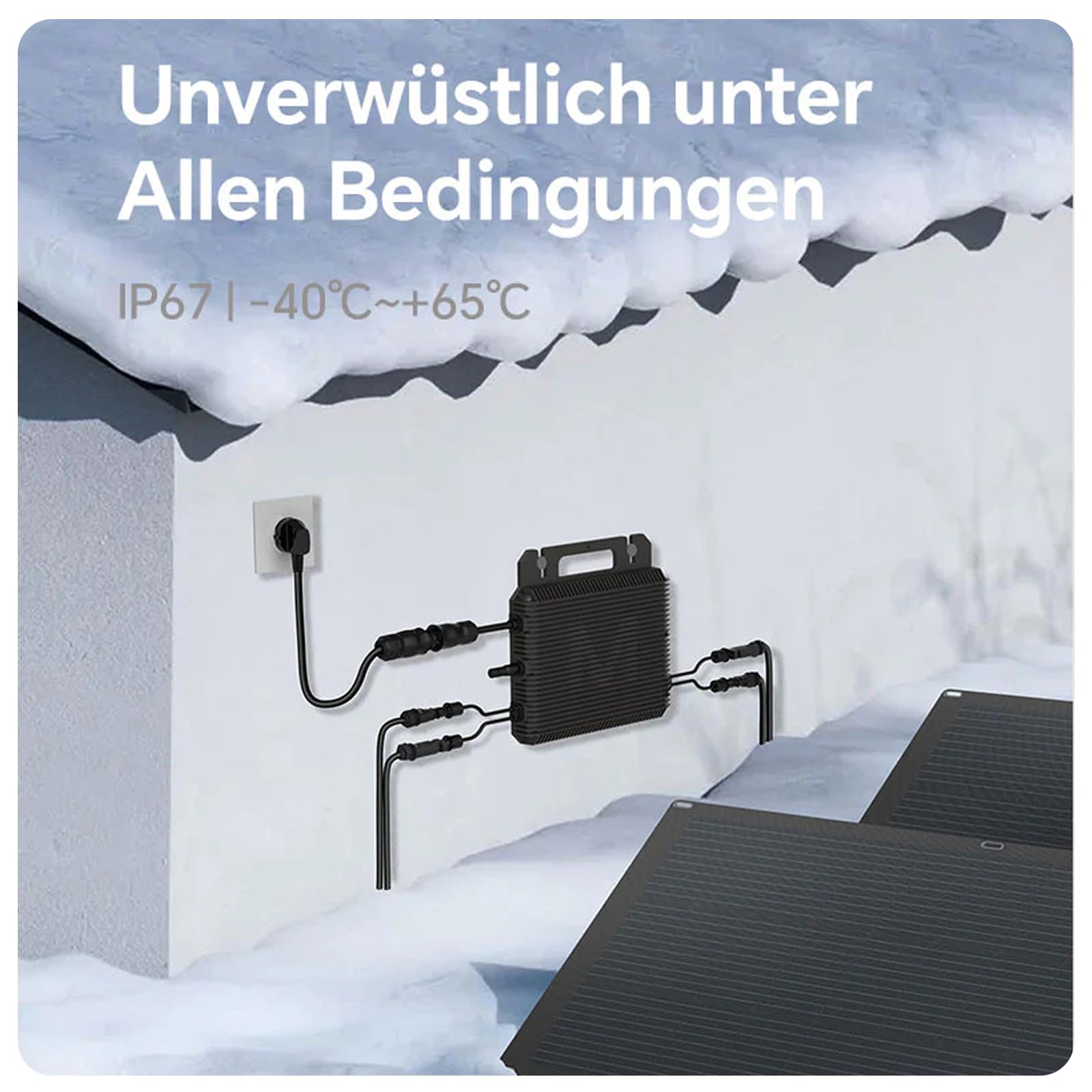 MARSTEK Mikro-Wechselrichter 800 W MST-MI0800 für Balkonkraftwerk, IP67 wetterfest, Plug-&-Play Installation, 2 MPPT, Bluetooth & WiFi, Micro Inverter
