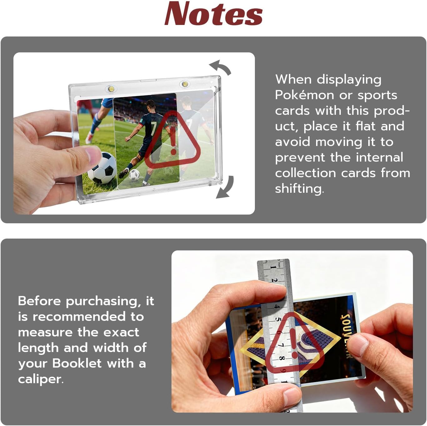 Mcbazel 5 Pack 175pt Vertical Booklet Magnetic Card Holder, Acrylic One Touch Card Case Holder Compatible with National Treasures, Playbook and More