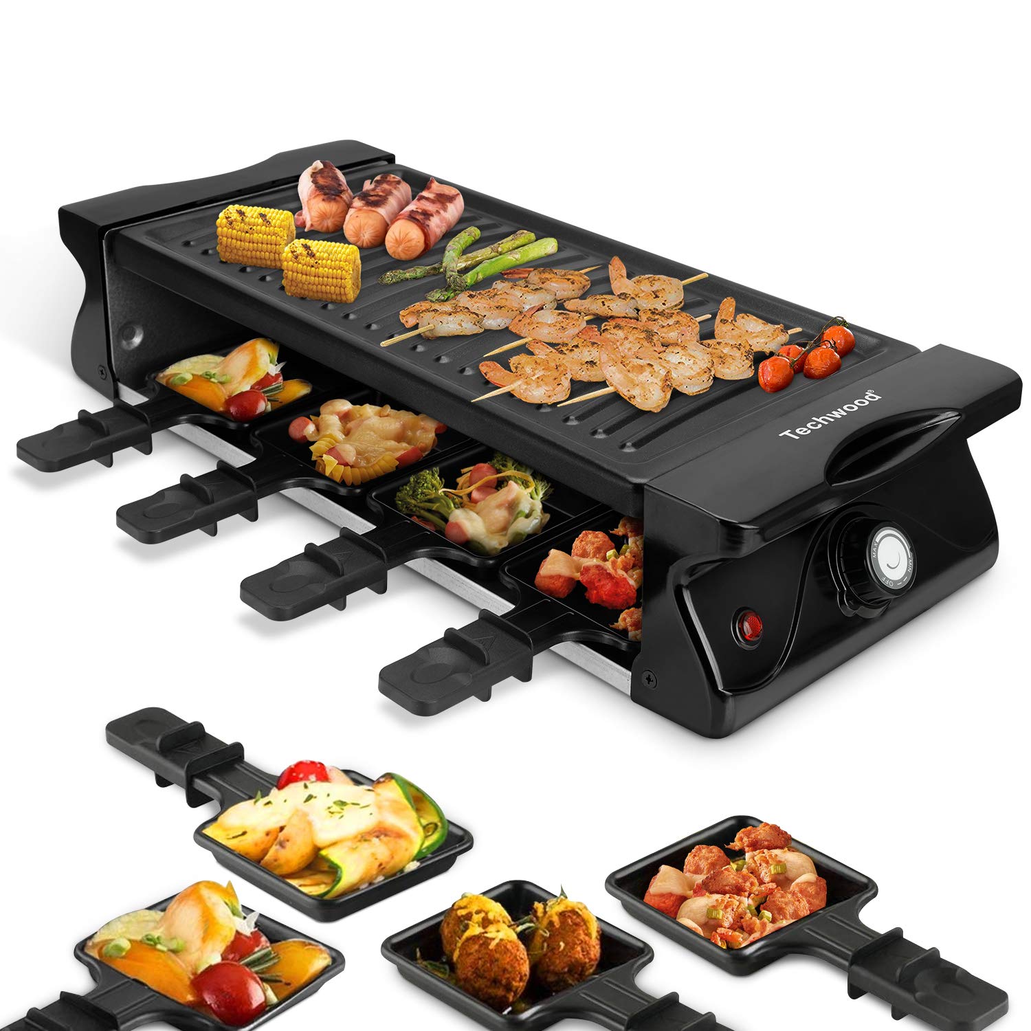 Buy Techwood Electric Raclette Grill BBQ Grill 1500w Raclette op Grill