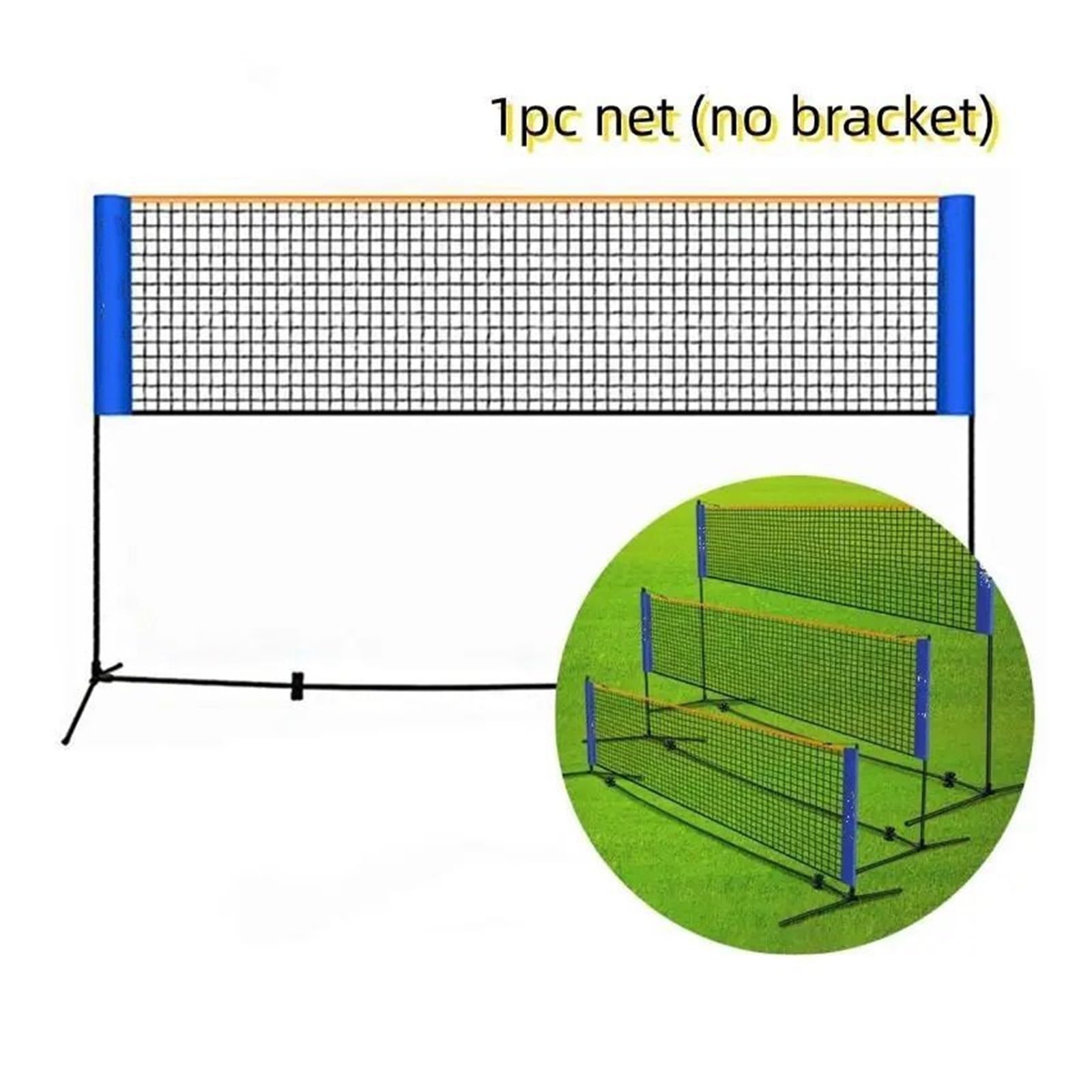 Rete da Badminton Portatile, Rete di Ricambio for Badminton, pallavolo, Tennis, Pickleball, Blu, 3,1-6,1 m(3.1m)