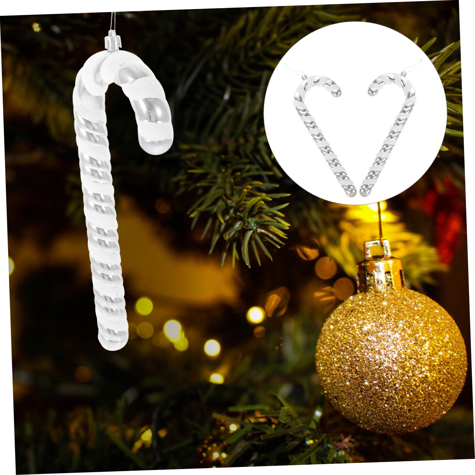 Ciieeo 6 STK Weihnachtsstock Star for Christmas Tree Christbaum anhänger Weihnachts-Süßigkeiten-Ornamente Weihnachtszwergdekoration Weihnachtsdekorationen Christbaumschmuck zum Aufhängen