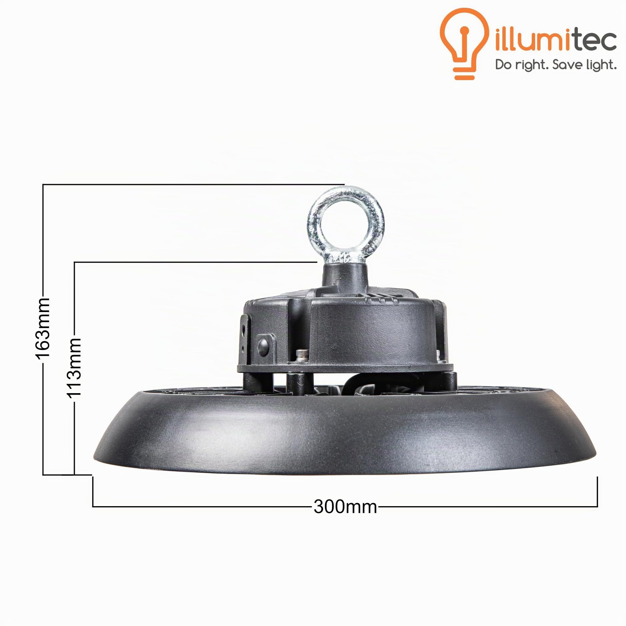 LED Hallenstrahler 200W UFO High Bay, 185 lm/W, 5000K, dimmbar | Tageslichtweiß, Abstrahlwinkel 90°, mit PHILIPS Netzteil dimmbar 1-10V, für Industrie Lager & Werkstatt, 5 Jahre Garantie