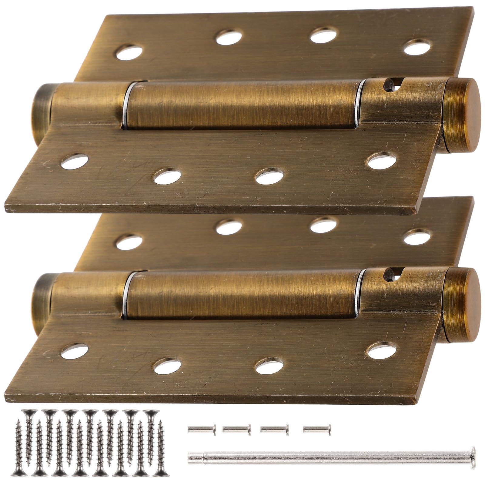 Charnière automatique invisible en alliage cuivre jaune 4x3cm pour porte de salle de bain lot de 2