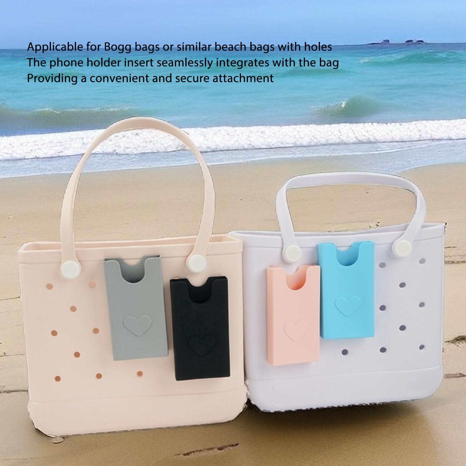 Hikkcos Silikon-Handyhalter Für Bogg Bag - Blau Wasserdicht Mit 4 Befestigungsknöpfen