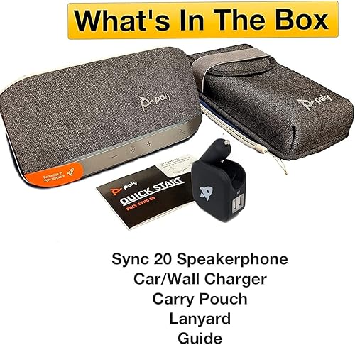 Miniatura 2 de Paquete GTW con altavoz Bluetooth Poly SYNC 20 (básico, USB-C) con dongle y cargador - para transmisión de voz/video, aprendizaje a distancia,