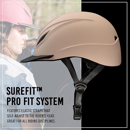 Miniatura 4 de Troxel Intrepid - Casco de equitación para caballos de silla, diseño ajustable de bajo perfil, equipo de seguridad para equitación