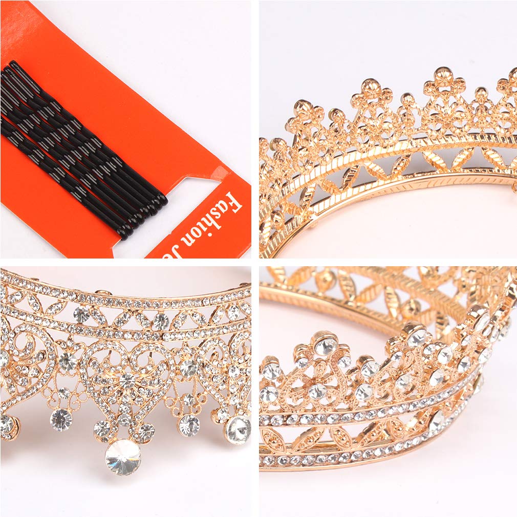 Amazon.com: AOPRIE Victoria 1870s Gold Tiara and Crowns for  display picture 1
