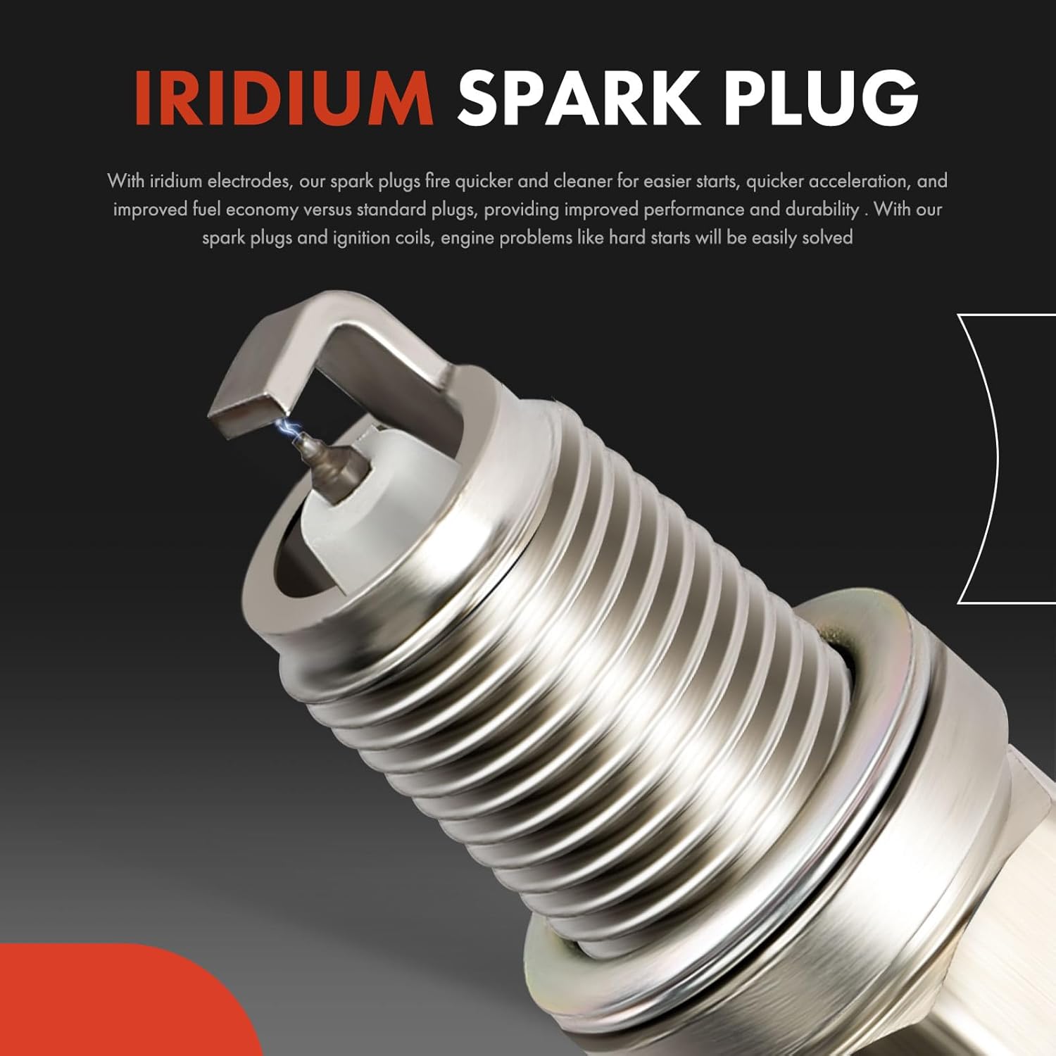 A-Premium 1 Ignition Coils with 5 Spark Plug Wires and 4 Iridium Spark Plugs Compatible with Honda Accord 1997 2.2L