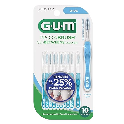 Miniatura 2 de GUM Proxabrush Go-Betweens - Cepillos interdentales anchos - Palillos dentales de cerdas suaves para la eliminación de placa y salud de las encías -