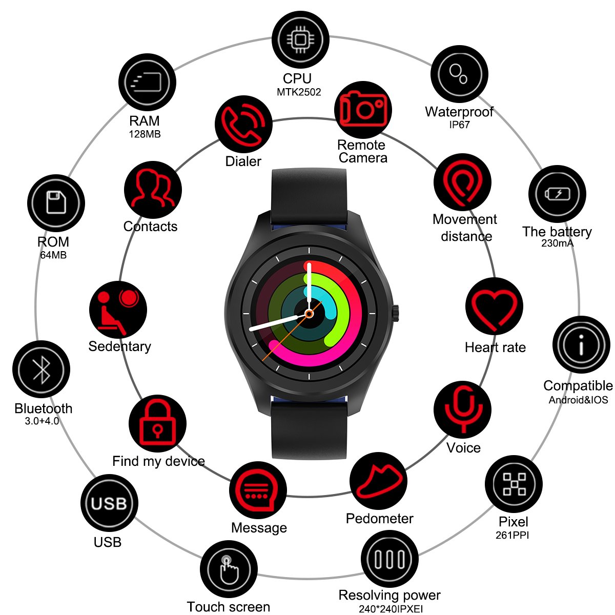 Ip67 Waterproof Diggro Di03 Plus Diggro Di03 Smart Watch Ip67