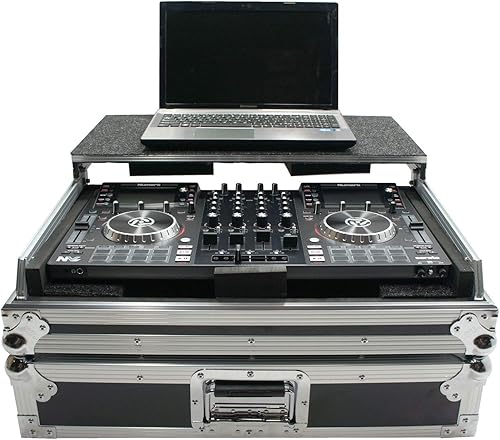 Miniatura 2 de Harmony Audio DJ HCNVLT Flight Glide - Soporte para laptop Road DJ - Carcasa personalizada compatible con Numark NV