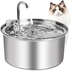 Bebedouro Fonte Água 3.2L Filtro Silenciosa Inox Para Gatos Cães Filtragem Automática, Fonte Gato, Fonte de Agua Pra Gato, Bebedouro para Gatos, Bebedouro Pet