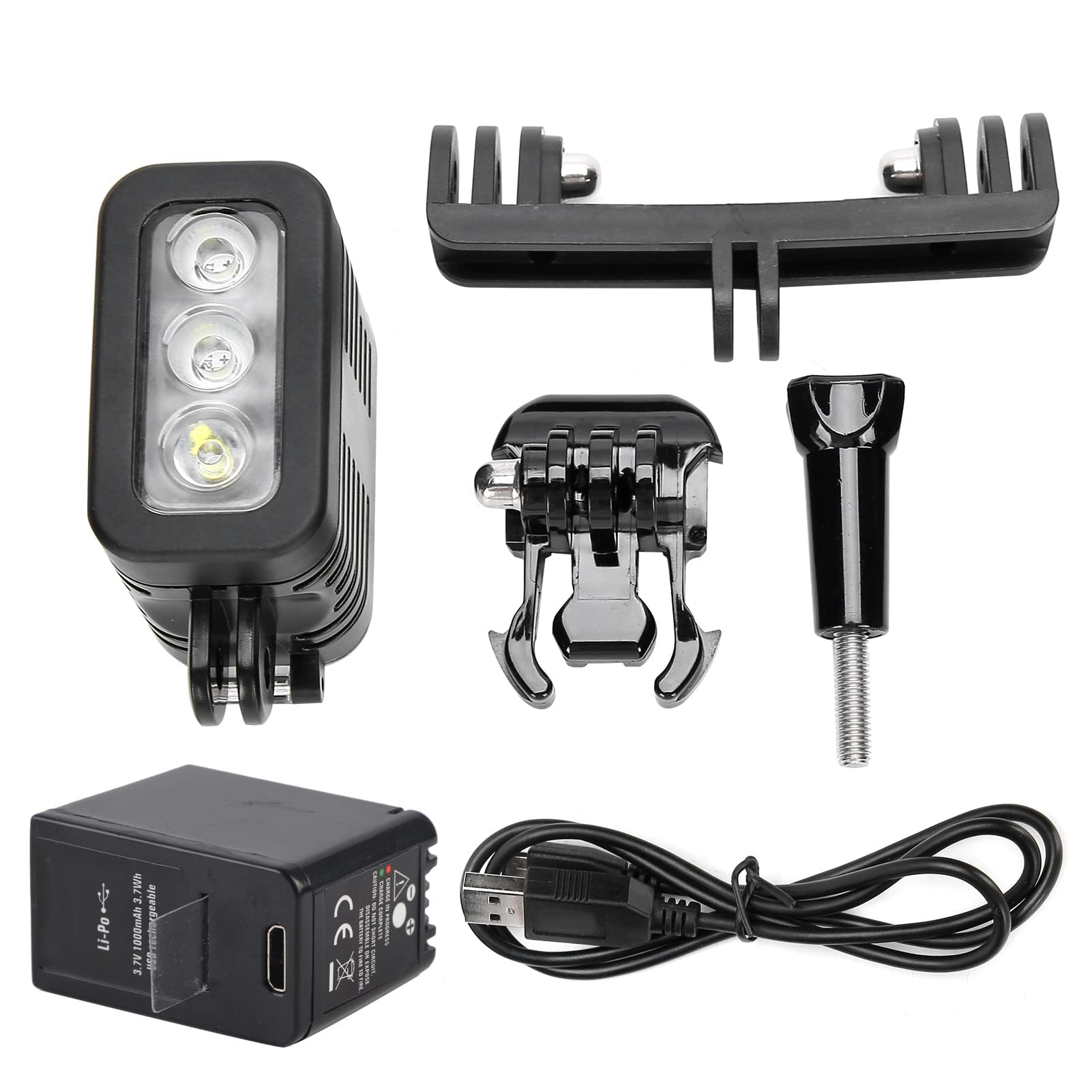 Luce Subacquea, Lampada Subacquea Impermeabile da 45 M Lampada Subacquea Ricaricabile Dimmerabile Video LED Luce di Riempimento per Immersione Luce Video LED Subacquea per