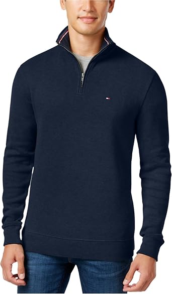 Amazon.com: Tommy Hilfiger de los hombres algodón media cierre Jersey, S,  Azul marino (Navy Blazer Heather) : Ropa, Zapatos y Joyería