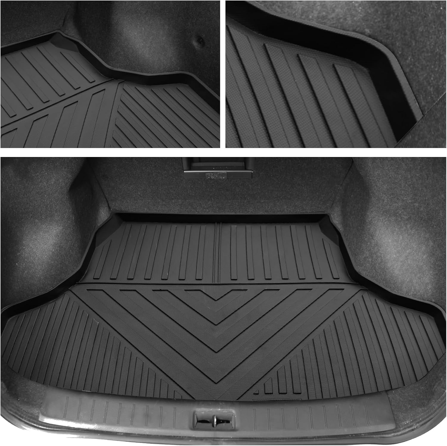 for 2014-2019 Nissan Sentra Floor Mats & Trunk Cargo Liner Set All Weather TPE Rubber Mats Black Accessories (for 14-19 Nissan Sentra)