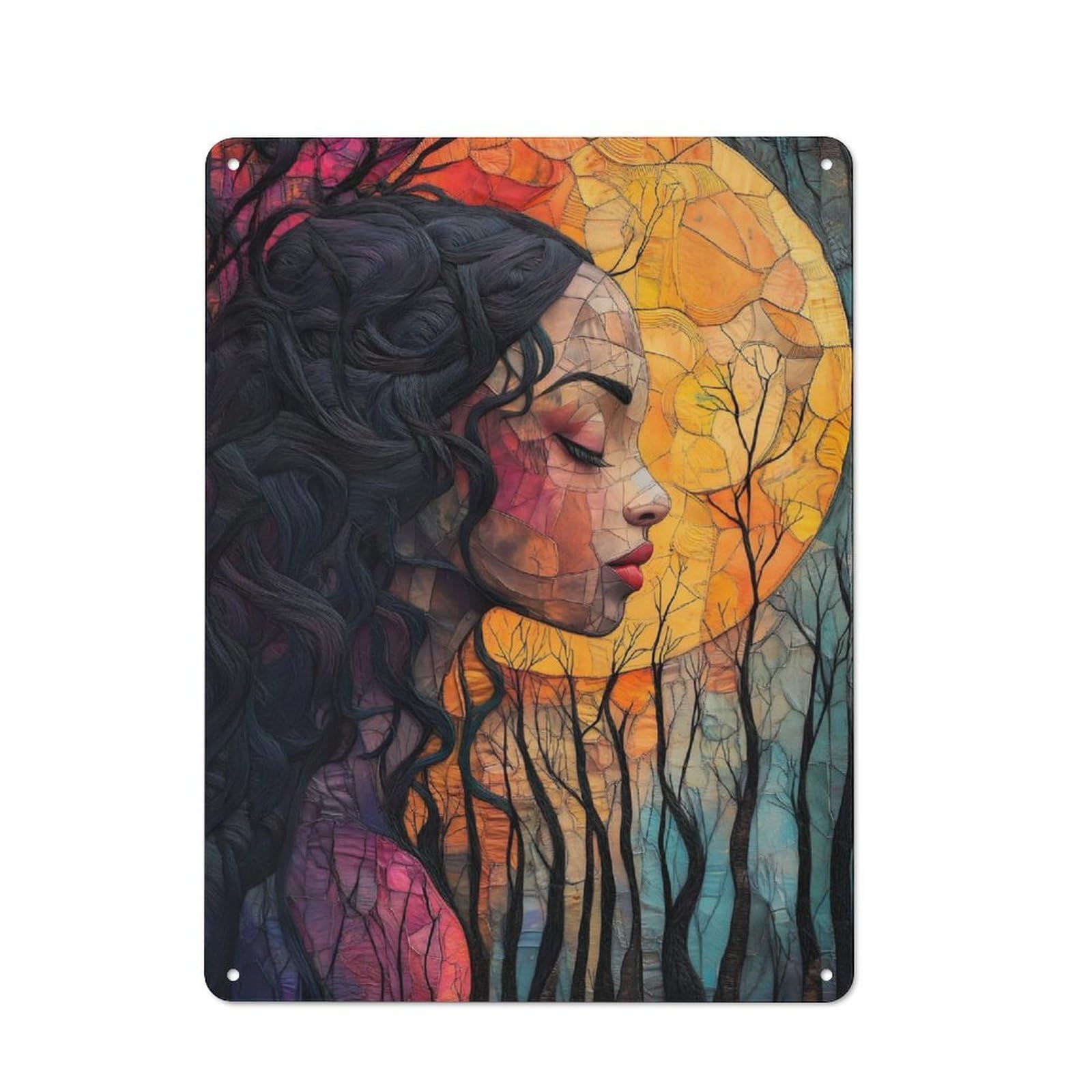 Junmoney Dreaming Woman Metal Sign 40X30cm With For Workshop Wall, Rustic Decor, For Garage, Workshop And Man Cave Decoration