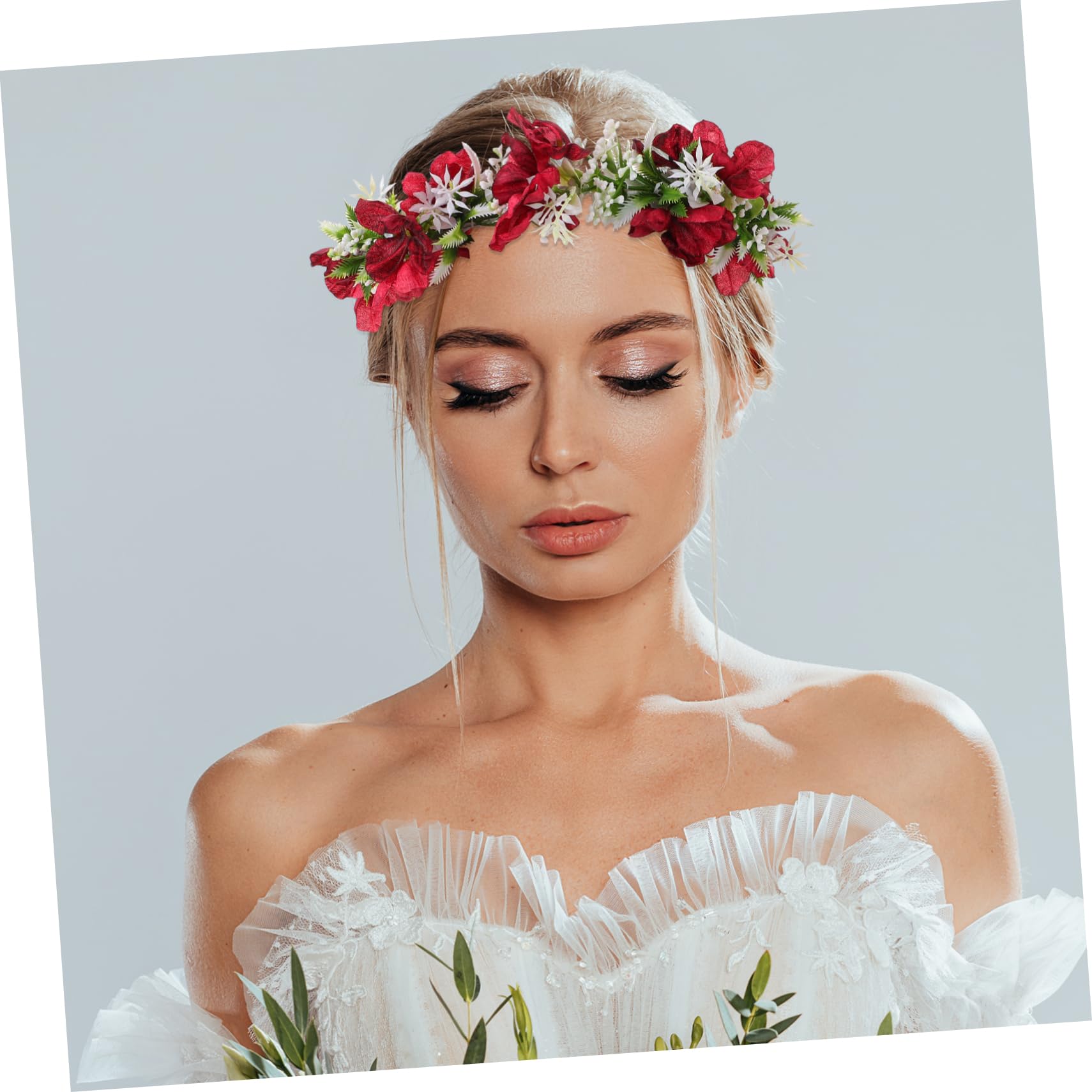 SOIMISS 5st Kranz Tiara Blumengirlande Haarschmuck Für Damen Haarband Blumenkranz-stirnband Blumenstirnband Künstliche Blumenkrone Haarschmuck Mit Blumen Stirnband Stoffblumen