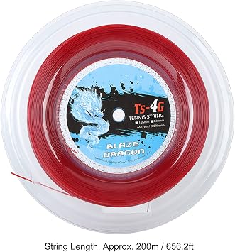 HERCHR Racket String TS 4G Tennis String Set 200m/ 656ft Reel Tennis Racket String Sports String Reel Synthetic Tennis String