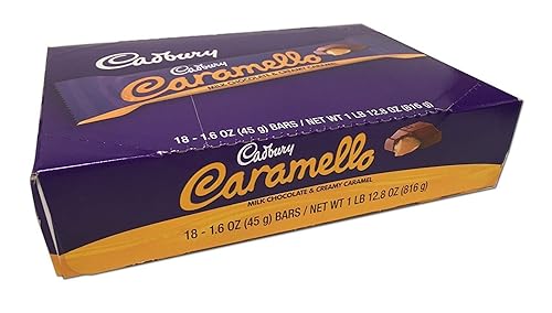 Cadbury Caramello - Barras de caramelo de 1.6 oz - 18 unidades