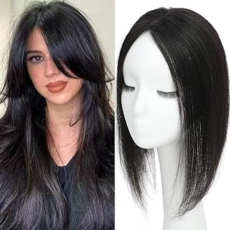 Aimeolyn Hair Toppers for Women Real Human Hair,Hairs Toppers for Women No Bangs Top Hairs Extensions/Pieces Upgrade Lace Base Premium Remy Hai r Topper 14inch