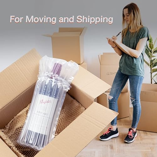 Miniatura 4 de Bolsas protectoras para botellas de vino, equipaje para viajes en avión, paquete de 18 unidades inflables, para envío de botellas de licor, embalaje