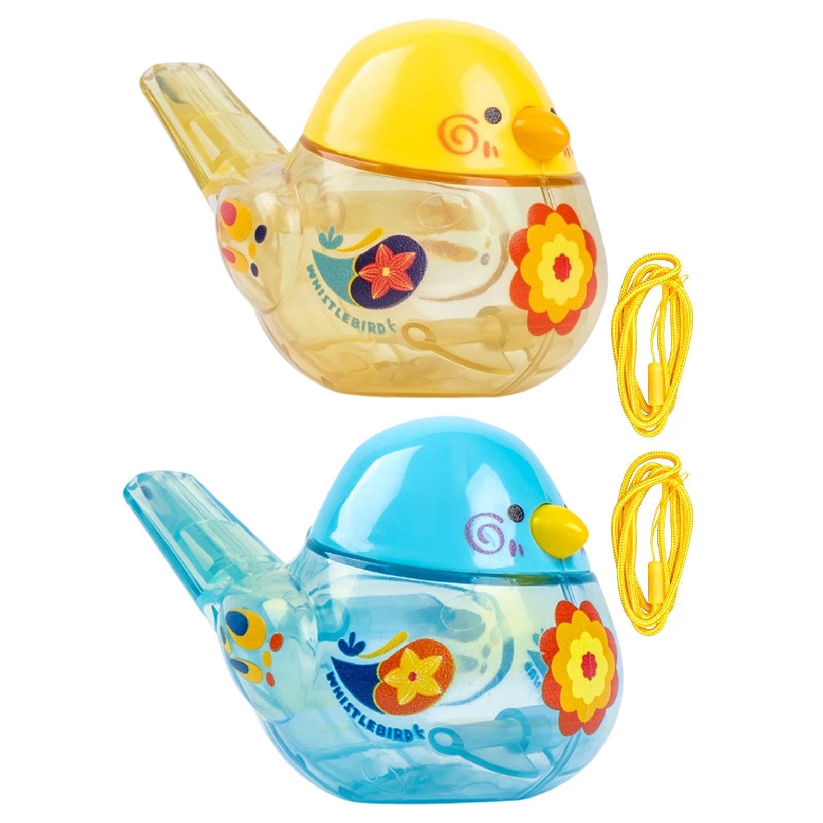 Sifflet Oiseau D'Eau - Jouet Musical D'Éveil Avec Cordon | Sifflets Oiseau D'Eau | Idéal Pour Fêtes D'Anniversaire, Récompenses Scolaires, Le Bain Et Petits Cadeaux De Noël