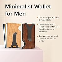 Vista 7 de Custom Wooden Credit Card Holder with Money Clip and wooden box Personalized Wallet Gift for Husband - Anniversary Gift for Him, Boyfriend Gifts