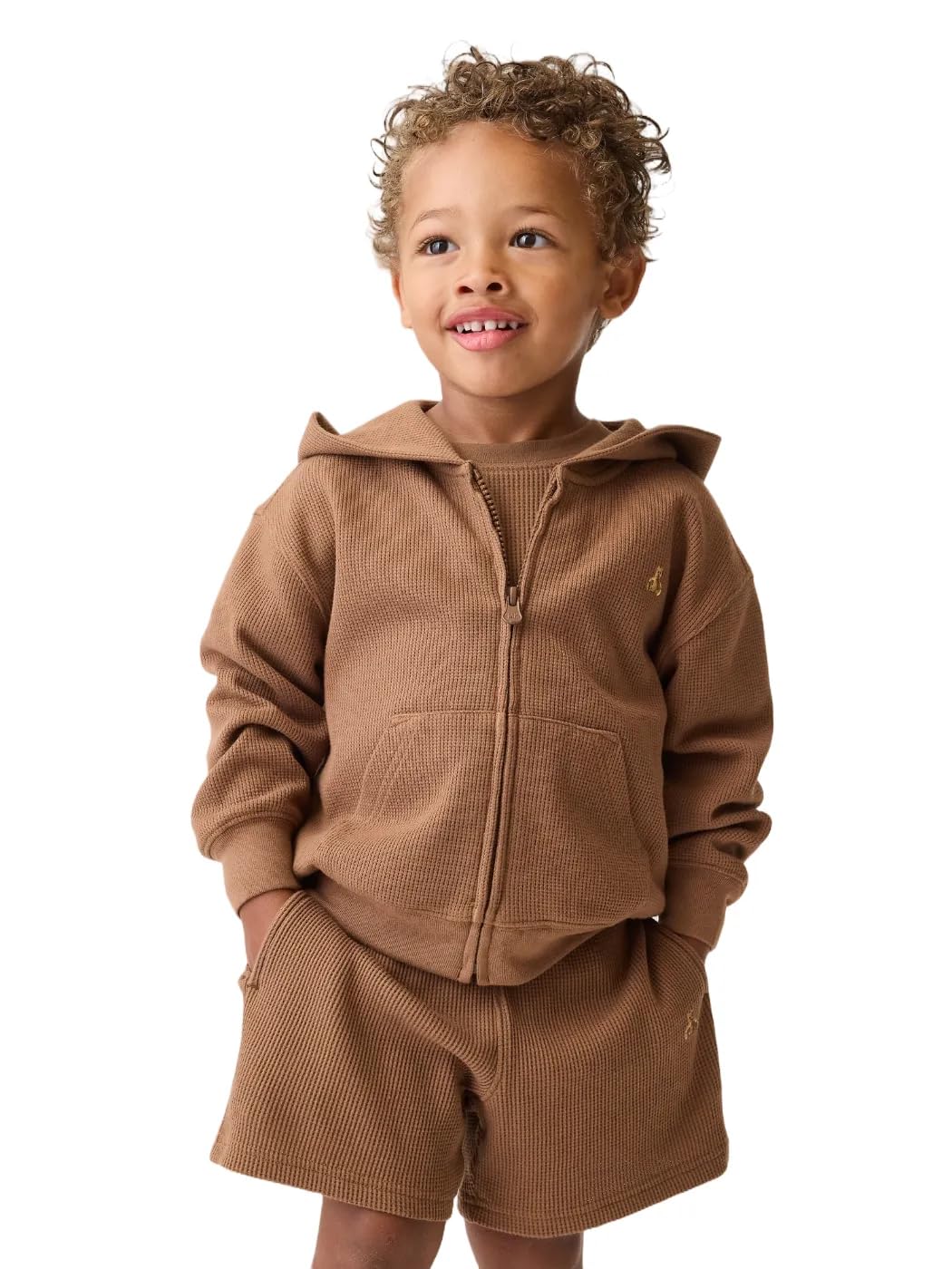 Baby Boys' Icon Waffle Full Zip Hoodie