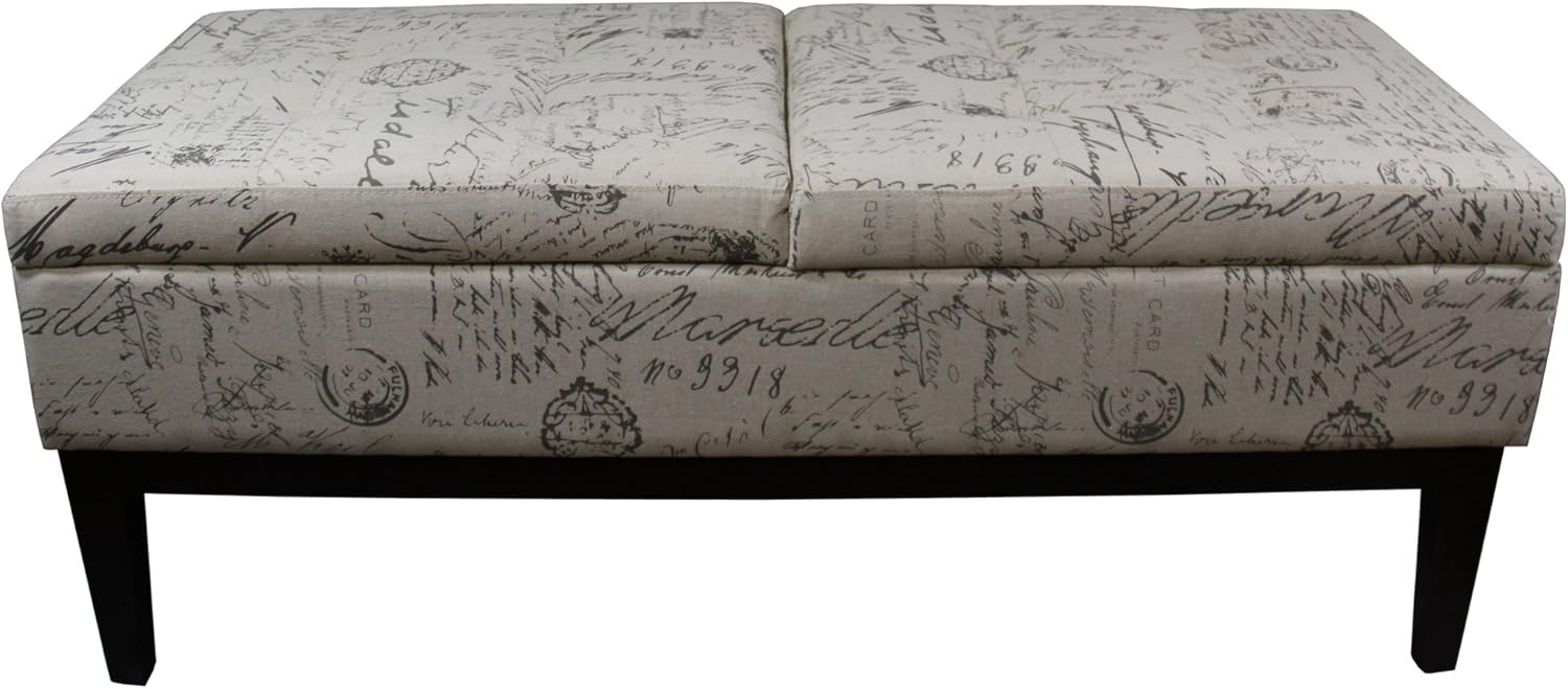 Ore International Old World Dual Lift Storage Bench, 19.5-Inch