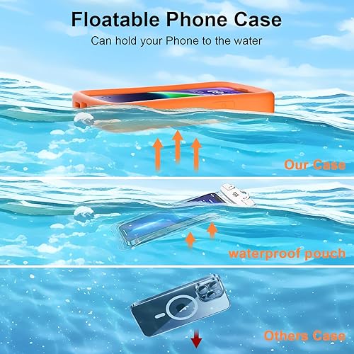 Miniatura 3 de SUPFINE Funda flotante para iPhone 1515 Pro1414 Pro1313 Pro1212 Pro, funda de material de espuma EVA con bolsas secas impermeables y cordón, potente
