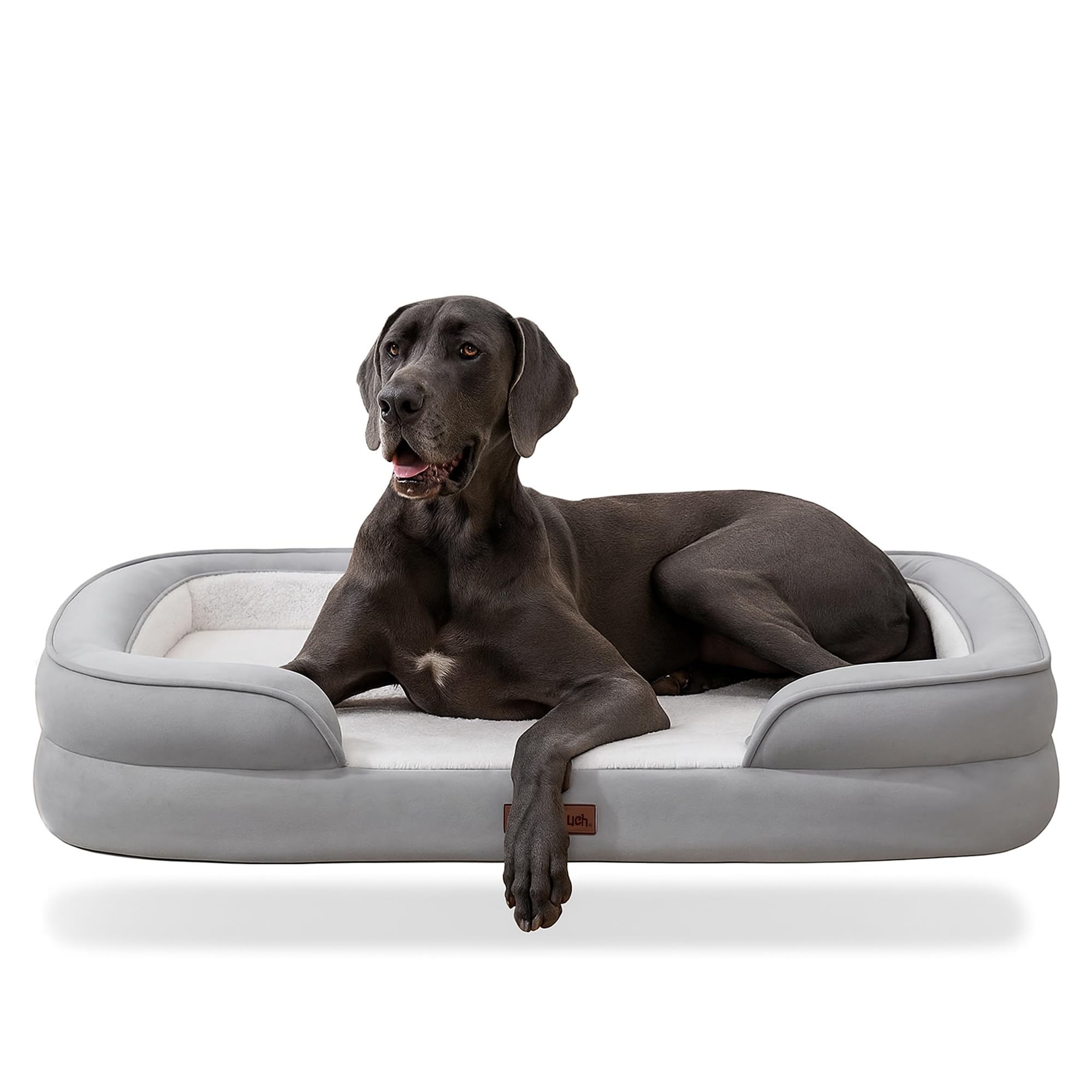 Soft Touch Orthopedic XL Dog Bed for Large Dogs with Faux Fur Top, Waterproof Pet Couch Bed with Removable Washable Cover and Supportive Foam Filling