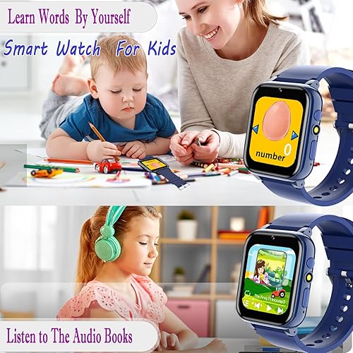 Miniatura 7 de iCHOMKE Reloj inteligente para niños, reloj inteligente para niñas y niños con 26 juegos, grabadora de video y reproductor, linterna de calendario